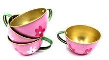 Load image into Gallery viewer, Metal Teapot and Cups Kitchen Playset (Flower)