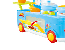 Load image into Gallery viewer, Fast Food Bus Kitchen Play Set Toy 29pcs Blue