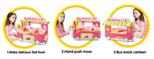 Load image into Gallery viewer, Fast Food Bus Kitchen Play Set Toy 29pcs Pink