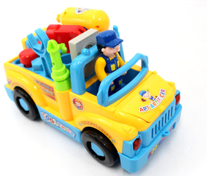 Fun Building Multifunctional Take Apart Toy Tool Truck with Electric Drill and Tools for Kids