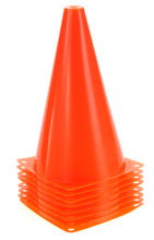 Load image into Gallery viewer, Set of 8 Soccer Field Safety Traffic Cone Markers, 9-inch (Sports Ball Included)