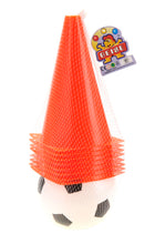 Load image into Gallery viewer, Set of 8 Soccer Field Safety Traffic Cone Markers, 9-inch (Sports Ball Included)