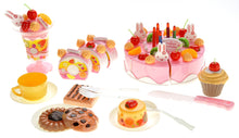 Load image into Gallery viewer, Birthday Cake 75pcs Pretend Play Food Toy Set Pink