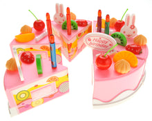 Load image into Gallery viewer, Birthday Cake 75pcs Pretend Play Food Toy Set Pink