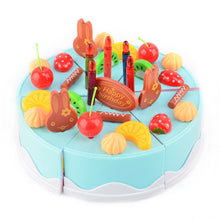 Load image into Gallery viewer, Birthday Cake 75pcs Pretend Play Food Toy Set Blue