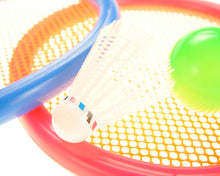 Load image into Gallery viewer, Badminton And Tennis Play Set With Easy To Grip Colorful Rackets