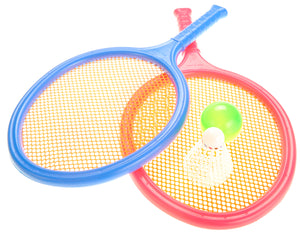 Badminton And Tennis Play Set With Easy To Grip Colorful Rackets