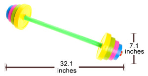 Adjustable Barbell Toy For Kids - 8 Different Weight Plates