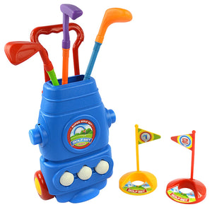 Deluxe Golf Set For Kids Comes With 3 Golf Clubs, 3 Balls, And 2 Practice Holes