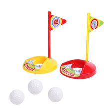 Load image into Gallery viewer, Deluxe Golf Set For Kids Comes With 3 Golf Clubs, 3 Balls, And 2 Practice Holes