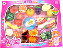 Load image into Gallery viewer, Kitchen Fun Cutting Fruits &amp; Vegetables Food Playset