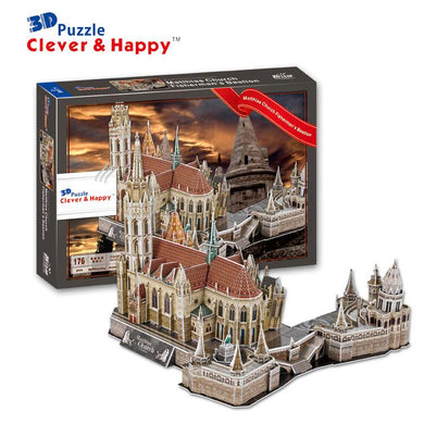 Hungary Matthias Church Fisherman's Bastion 3D Puzzle (176 Pieces)