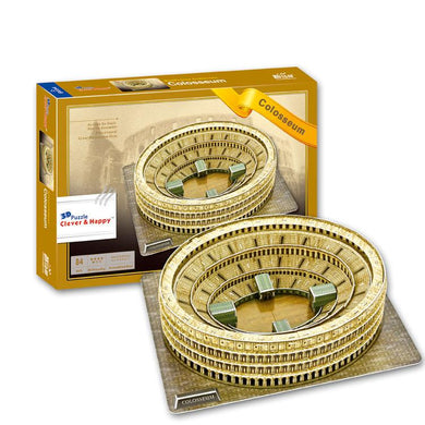 Roman Colosseum 3D Puzzle with Book, 84-Piece