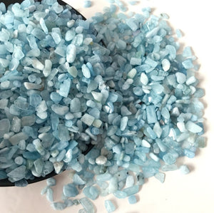 Aquamarine Tumbled Chips Stone (1 Pound)