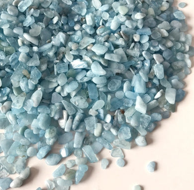 Aquamarine Tumbled Chips Stone (1 Pound)