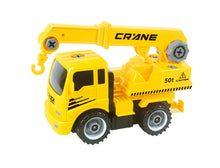 Load image into Gallery viewer, Take-A-Part Construction Truck with 4 Different Forms; Dump Truck, Crane, Cement Mixer, Excavator