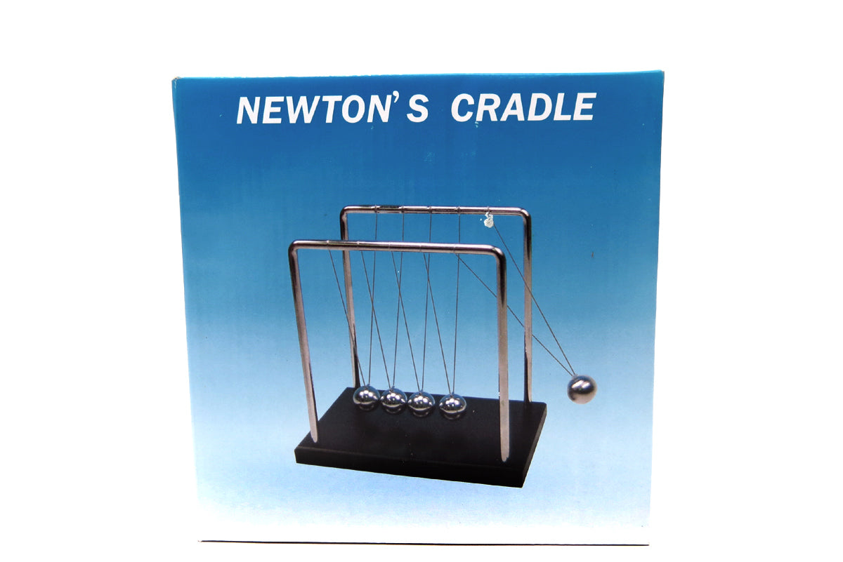 Newtons Cradle Balance Balls 7 1-4 inch - Black Wooden Base