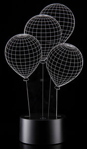 Optical Illusion 3D Balloons Lighting