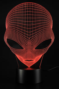 3D Lamp USB Power 7 Colors Amazing Optical Illusion 3D Grow LED Lamp Alien Shapes