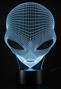 3D Lamp USB Power 7 Colors Amazing Optical Illusion 3D Grow LED Lamp Alien Shapes