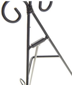 12" Tall Black Iron Display Stand Holds