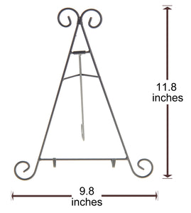 12" Tall Black Iron Display Stand Holds