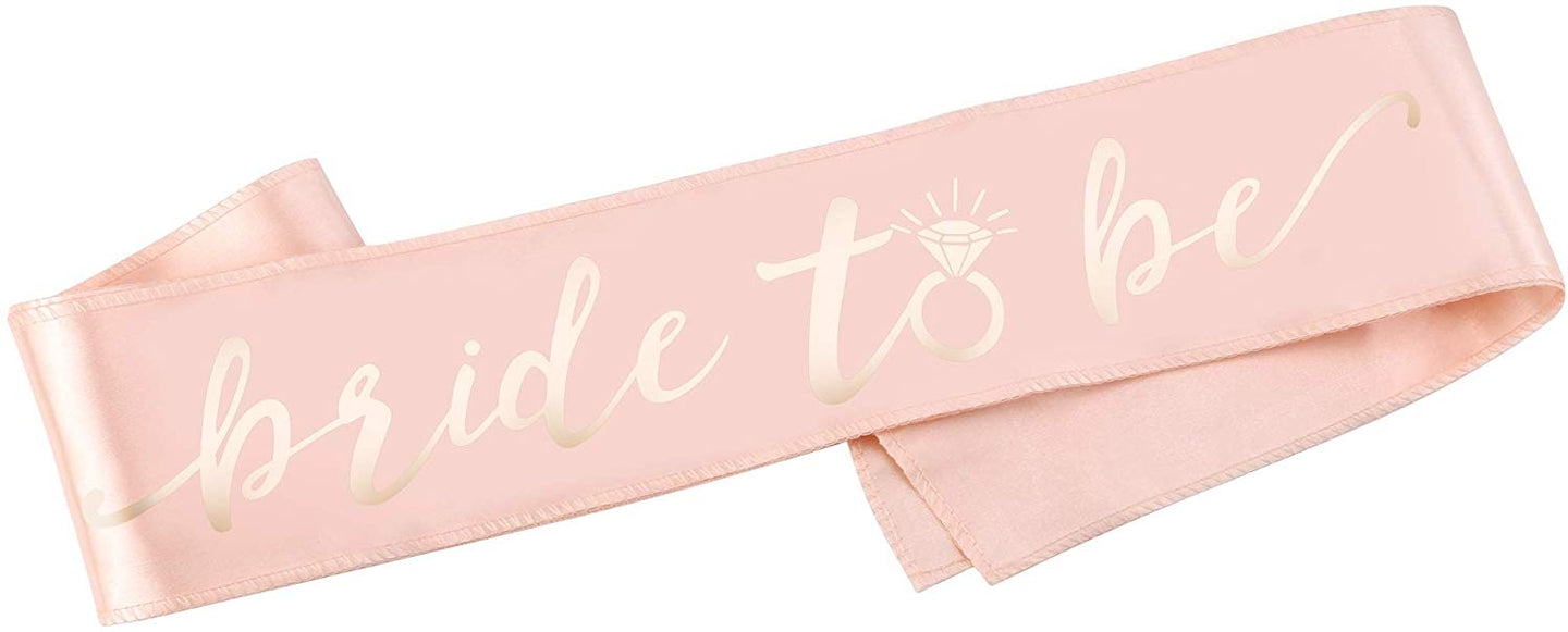 Pink and Gold Bachelorette Party Bride to Be Sash