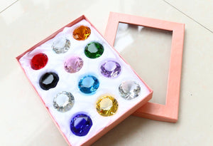 12 Diamond shaped crystal gems and Treasure