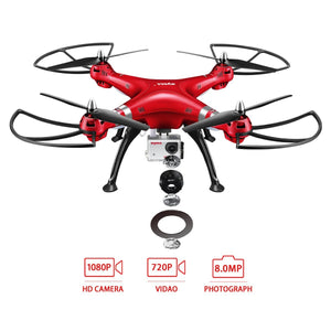 Syma X8HG New Altitude Hold Mode Headless RC Quadcopter with 8MP Camera-Red